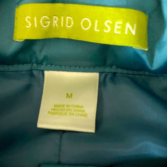 EUC Sigrid Olsen fall vest in beautiful teal blue size M - Picture 2 of 3